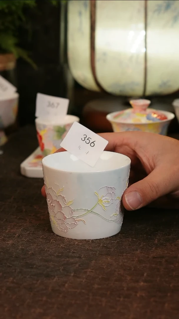 【闪购商品】356九寻景德镇手工手绘法华彩茶杯