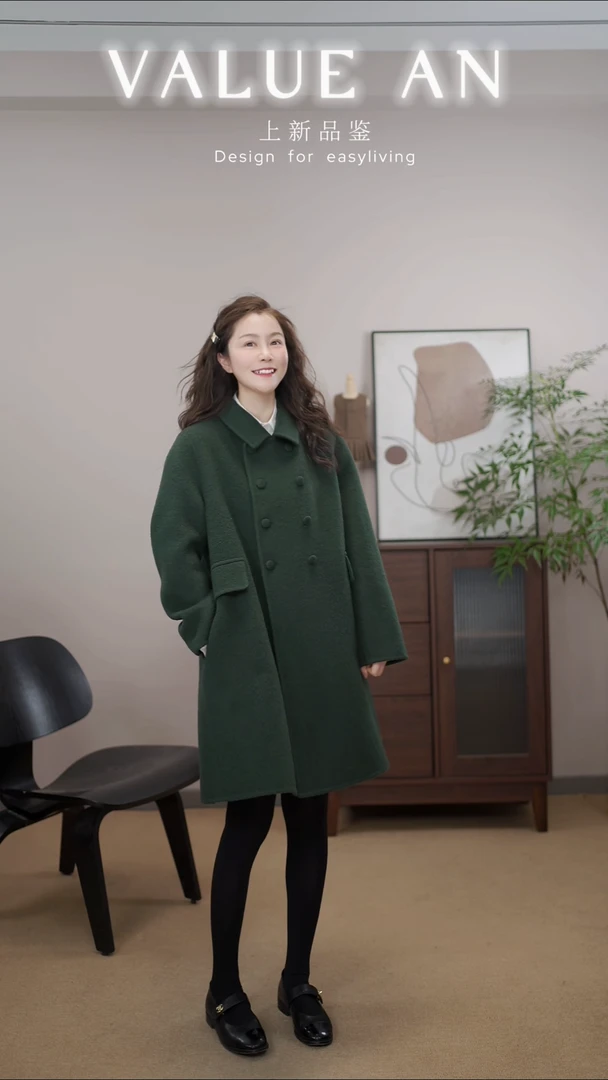 【小安老板】25D043优雅大气夏洛克公主斗篷秋冬大衣【牦牛绒桑蚕丝】