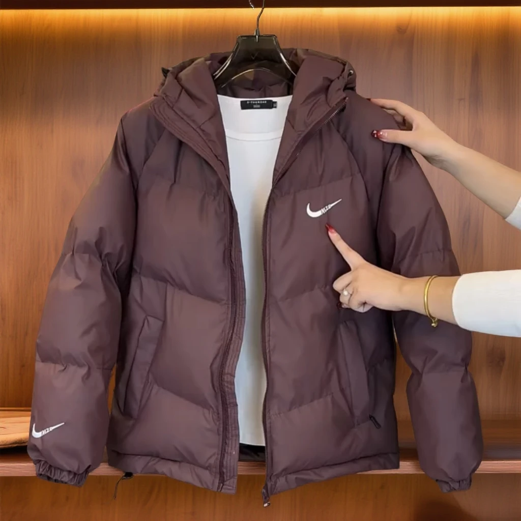 789冬季连帽免洗面料保暖修身时尚百搭棉衣外套