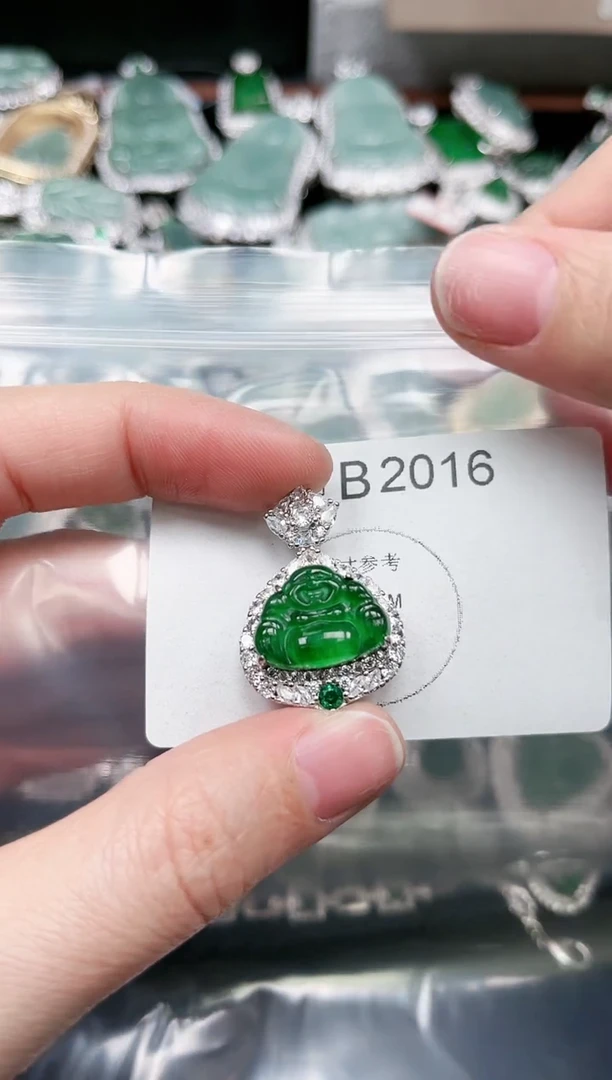 【闪购商品】翡翠颈饰未镶嵌赠皮绳2016