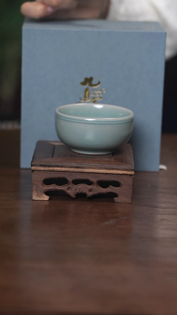 【闪购商品】清凉寺原产地仿古釉手工汝瓷罗汉杯