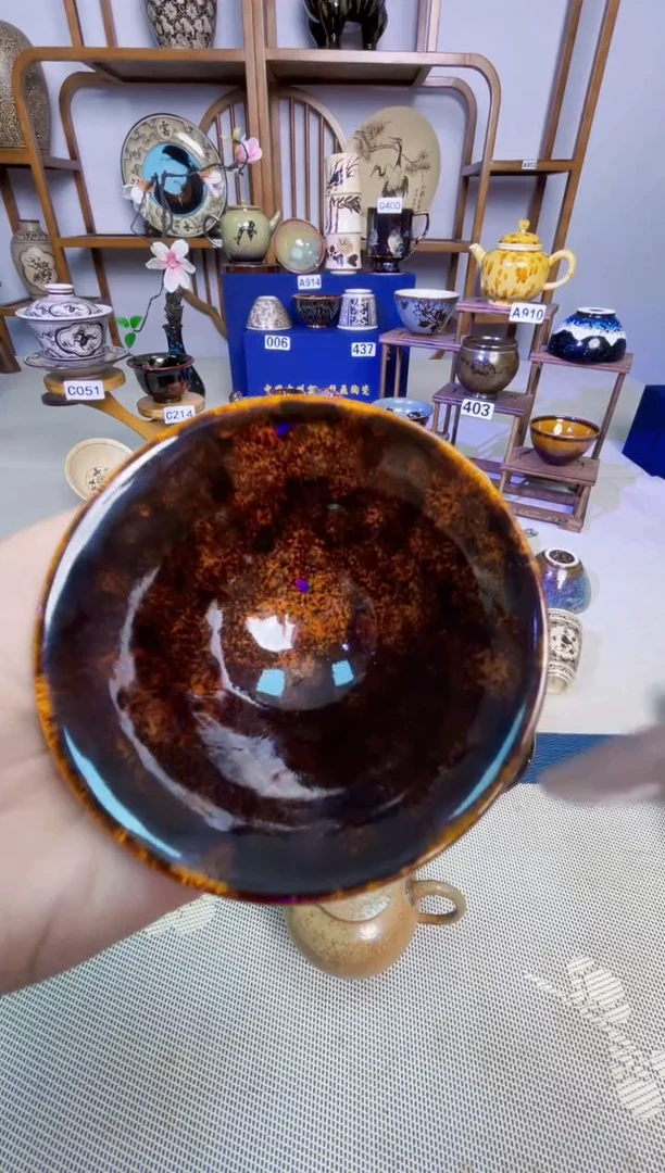 仁**空【斗笠带帽盏】非遗大师手工高温瓷特价款