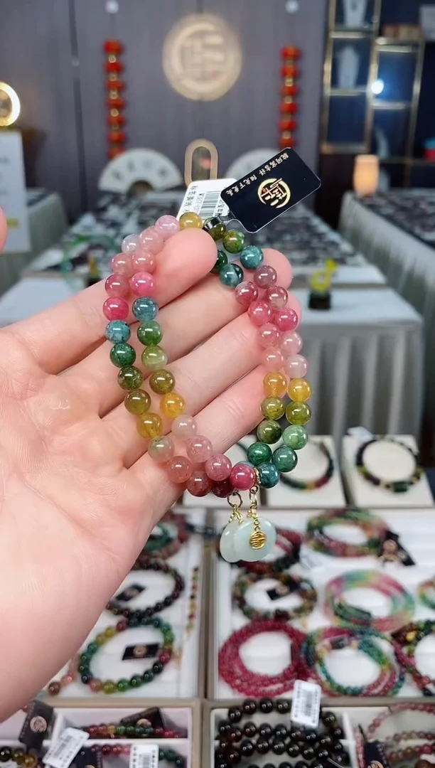 未镶嵌老矿碧玺单圈手串7mm+碧玺xion多样性发一条