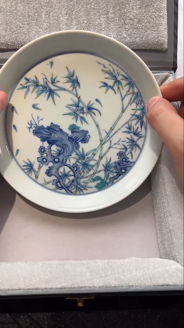 【闪购商品】陶瓷盖子款见山烧斗彩壶承