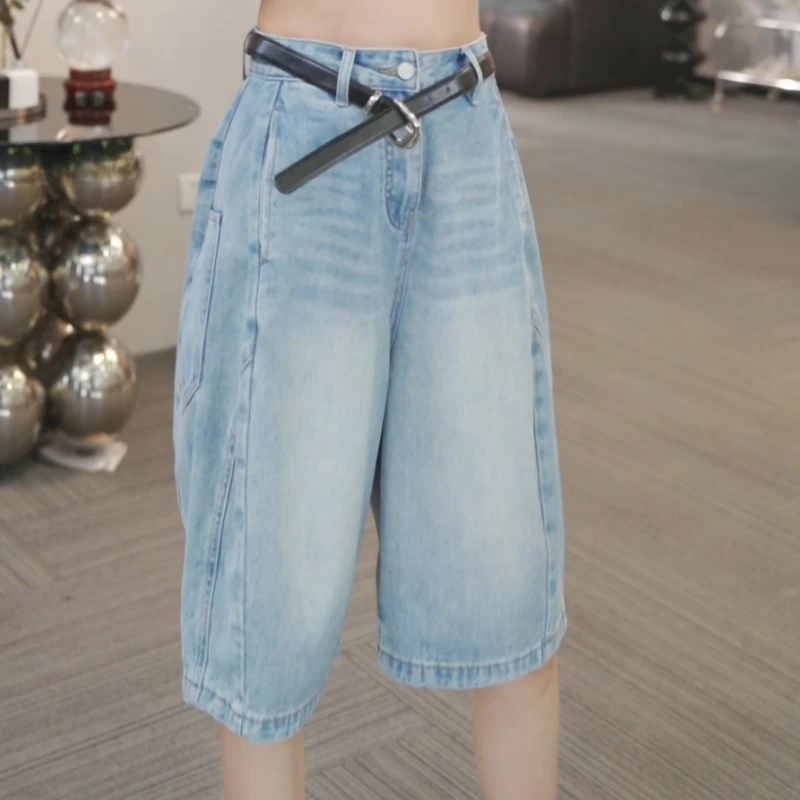 【微风联想】2025夏季新款休闲百搭五分牛仔裤LK2504139