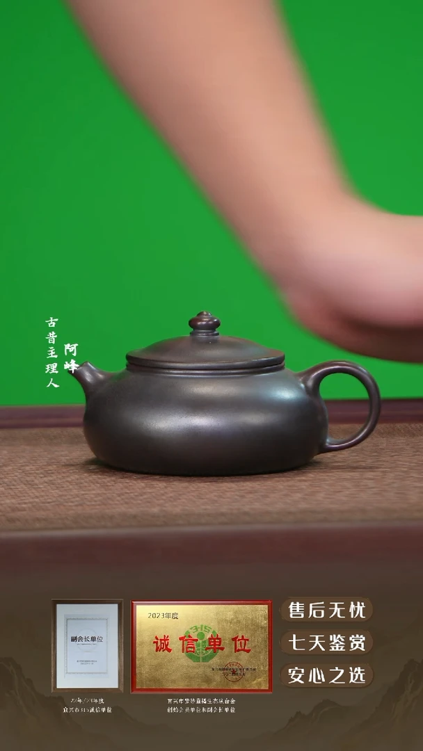 宜兴紫砂壶古乌泥寒江180cc