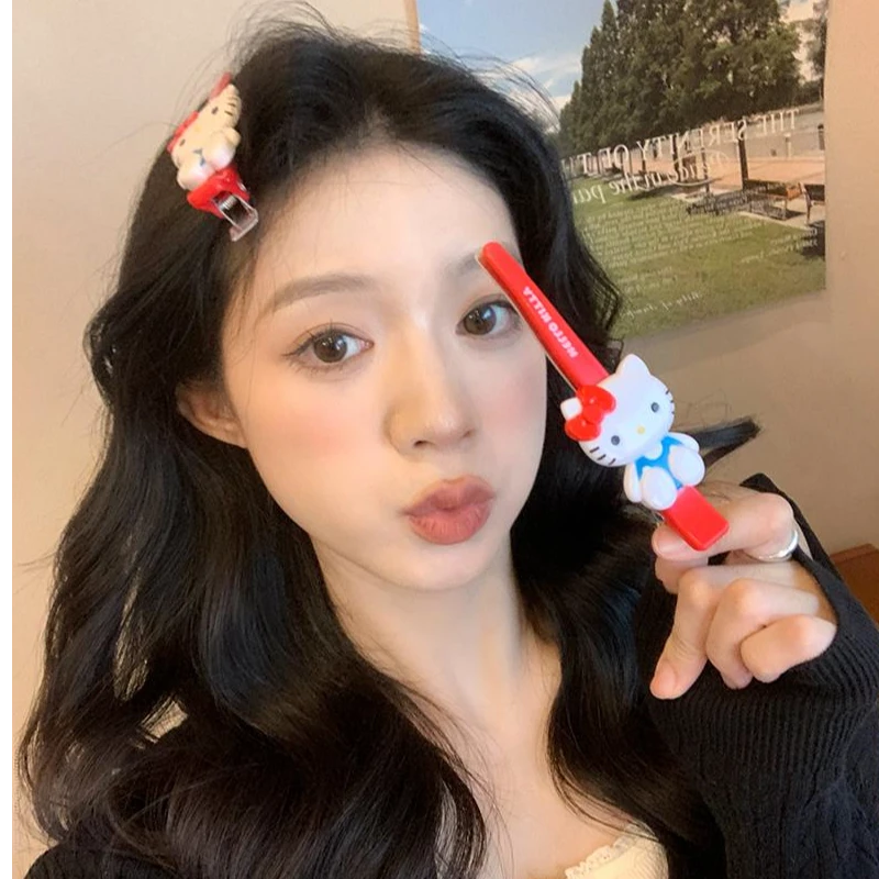 边夹学院风卡通凯蒂猫可爱风女发夹刘海夹碎发夹少女夹子网红头夹