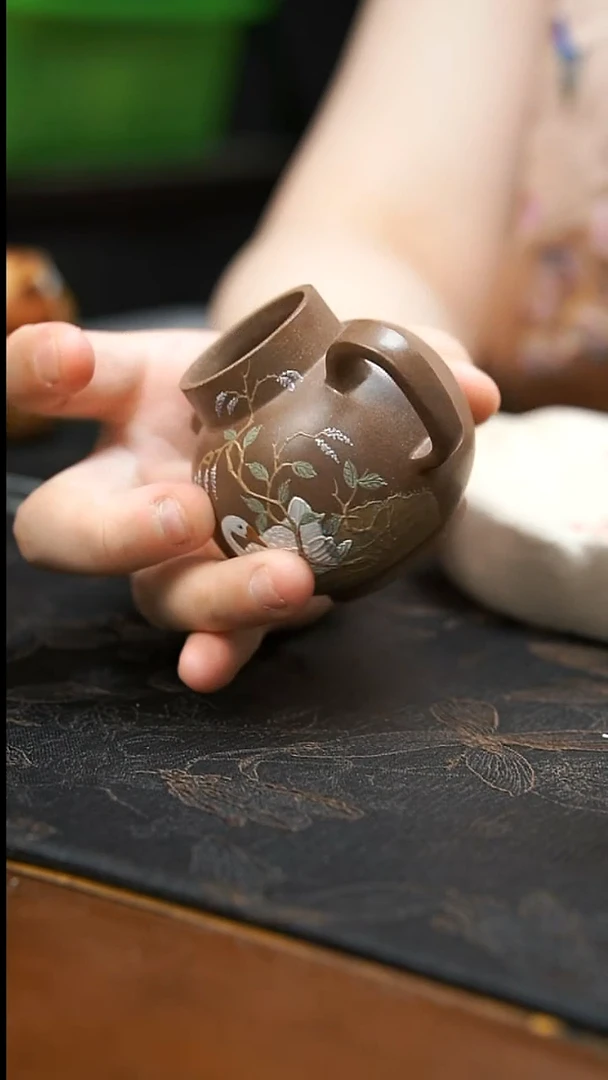 茶壶紫砂大鹅壶微瑕