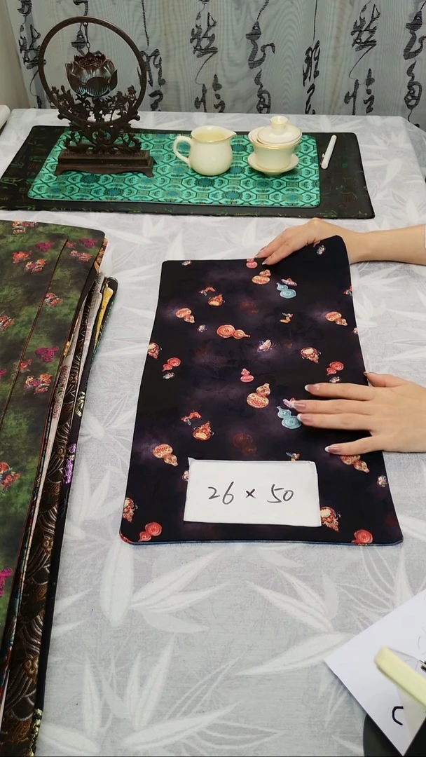 【葫芦双面】中国风干泡织锦茶席26*50