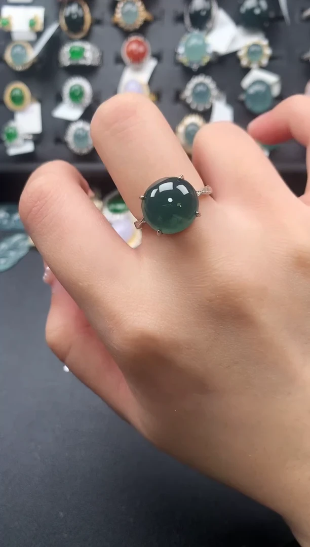 【闪购商品】翡翠戒指银S925镶嵌52141241