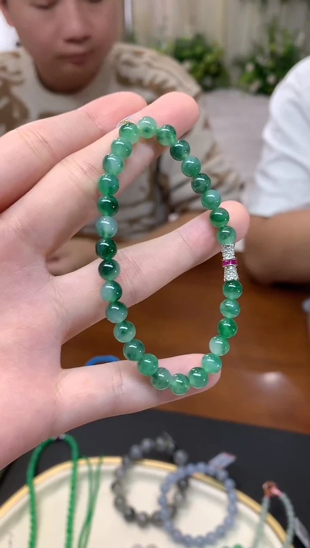 未镶嵌手串翡翠S665|6980