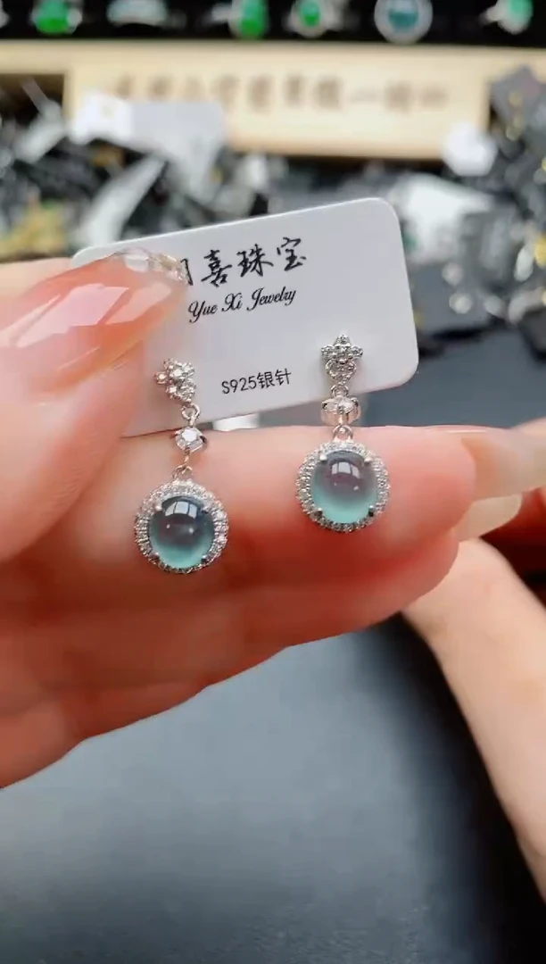 银S925镶嵌戒指翡翠1