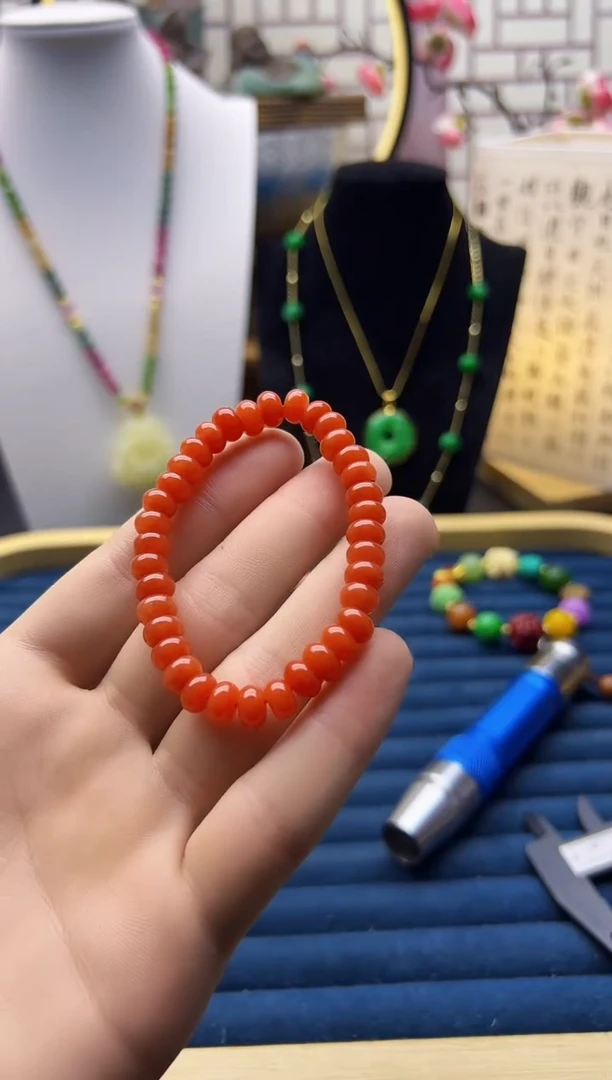 【闪购商品】南红玛瑙耳饰未镶嵌S233