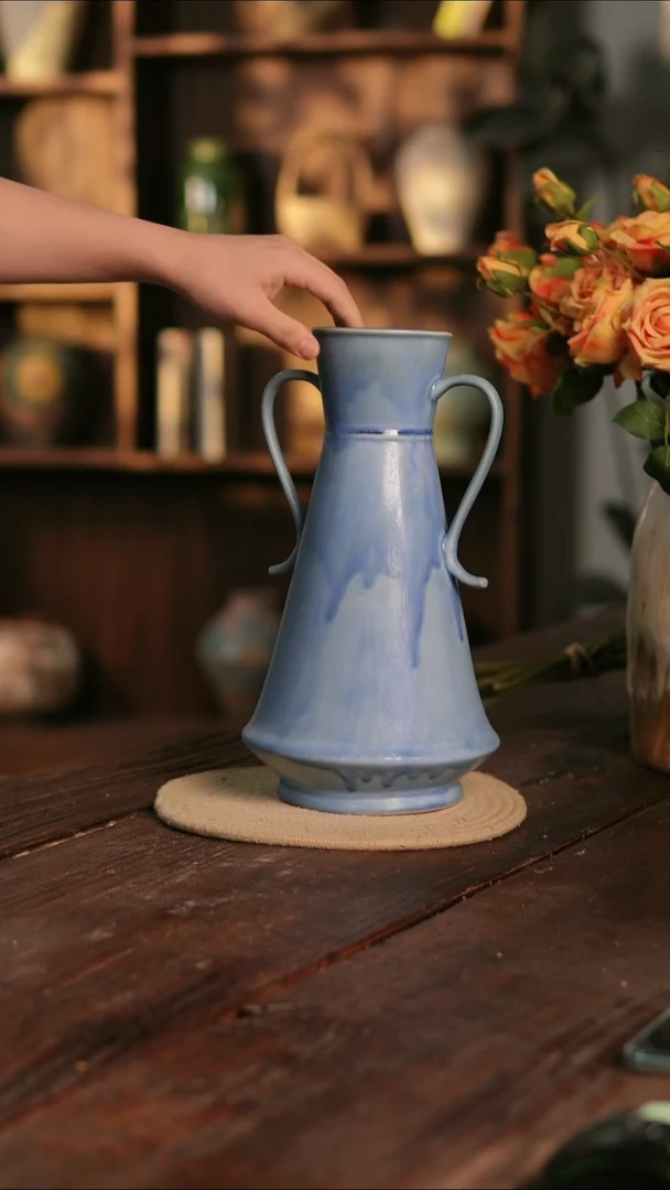 摆件25-319 陶瓷花器高30口径8