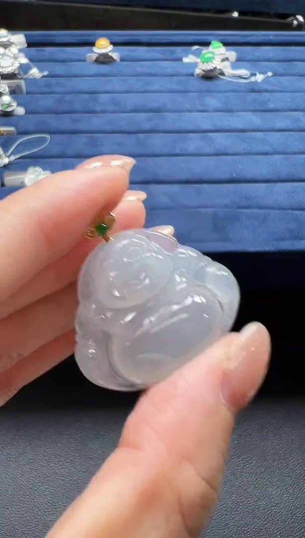 颈饰18K金镶嵌翡翠小*KJYX1020 -17