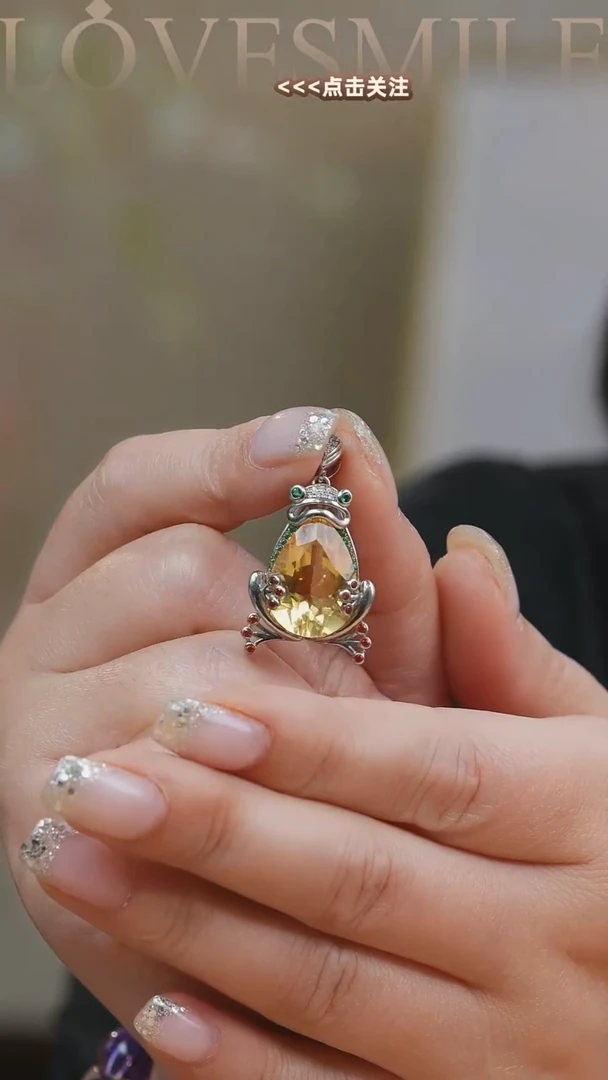 【闪购商品】黄晶吊坠银S925镶嵌031吊坠