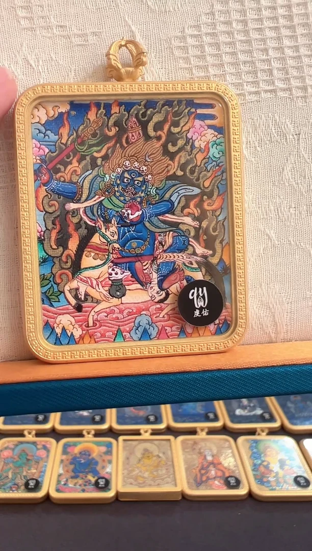 吊坠【吉祥天母】纯手绘矿物质颜料