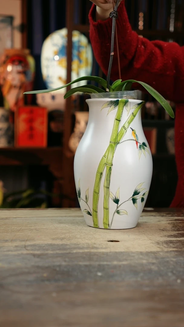 【闪购商品】瓷片景德镇纯手工釉下彩精品花瓶