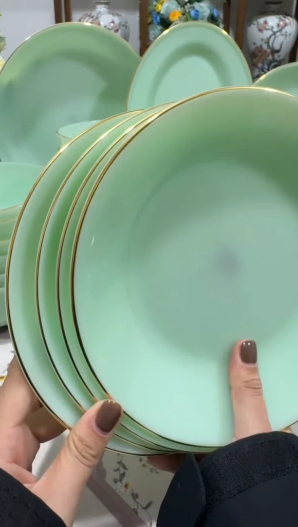 8英寸深盘4个  玉瓷【贝美】