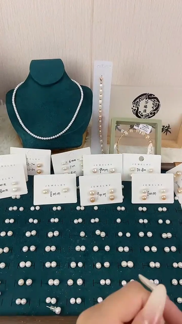 银S925镶嵌手绳淡水珍珠项链