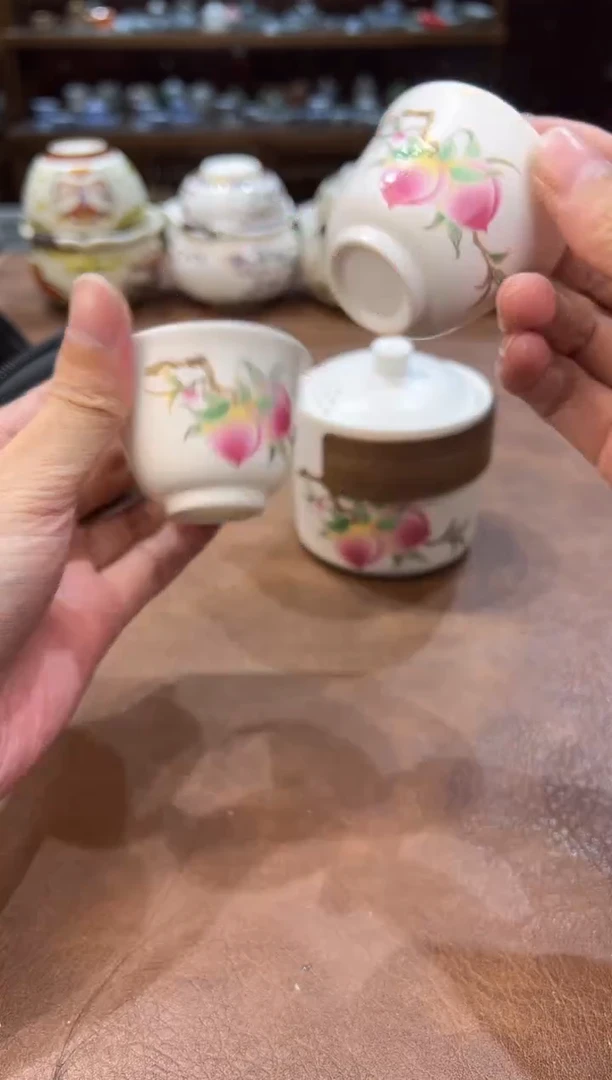真的很便宜超好看会开片的旅行茶具
