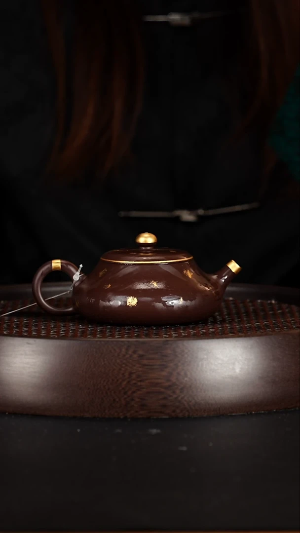 茶壶紫砂宜兴紫砂壶吴勇军紫茄泥静乐180cc