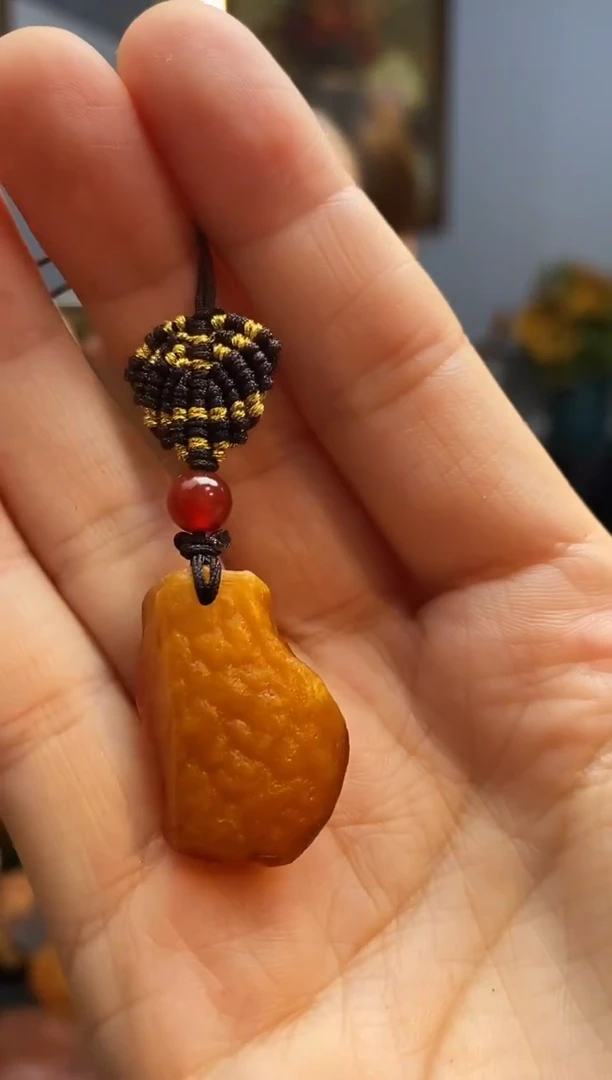 琥珀颈饰未镶嵌挂件