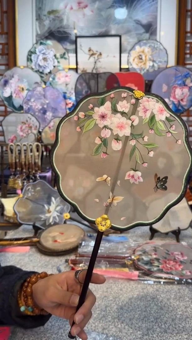 扇子纯手工苏绣团扇