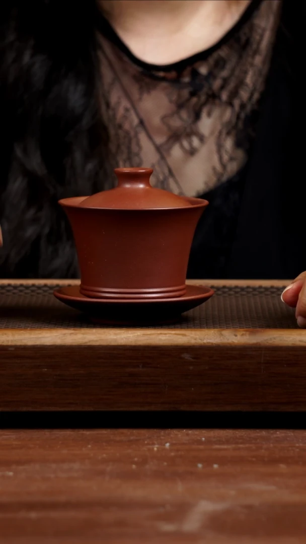 茶壶紫砂四号井底槽青盖碗190CC