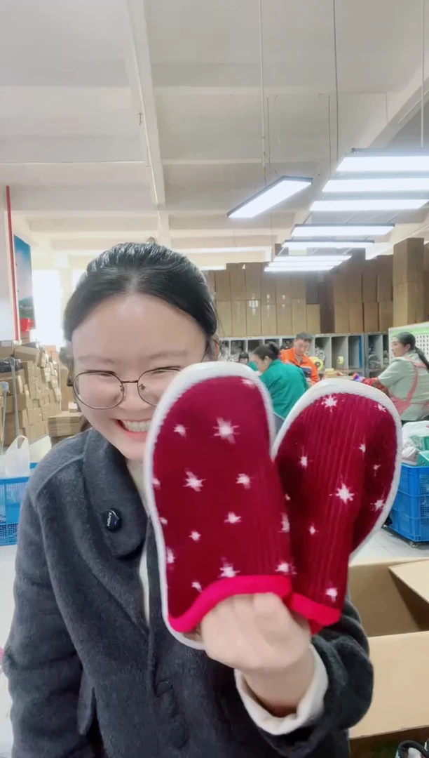 暗红星星棉拖38码146号