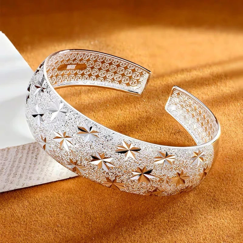 百福满天星999手镯送妈妈长辈款有礼盒约40克 xd