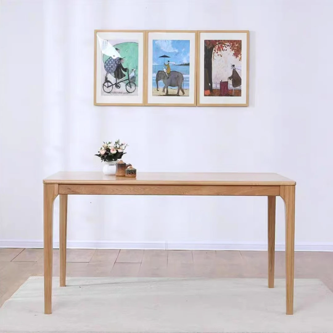 北美进口红橡木/白橡木实木原木餐桌  方桌