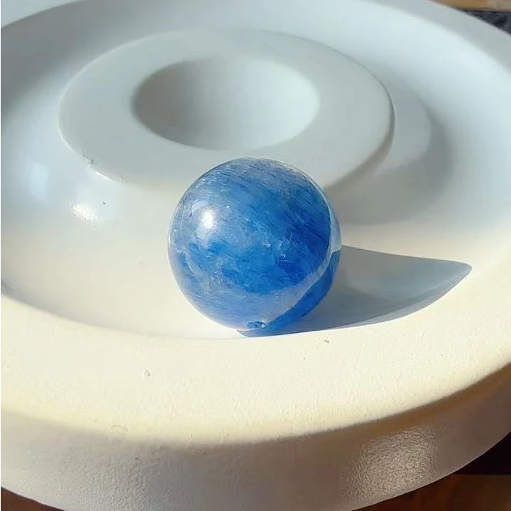 蓝晶石 莫奈花园单珠尺寸15mm颜色漂亮手工蓝色时尚