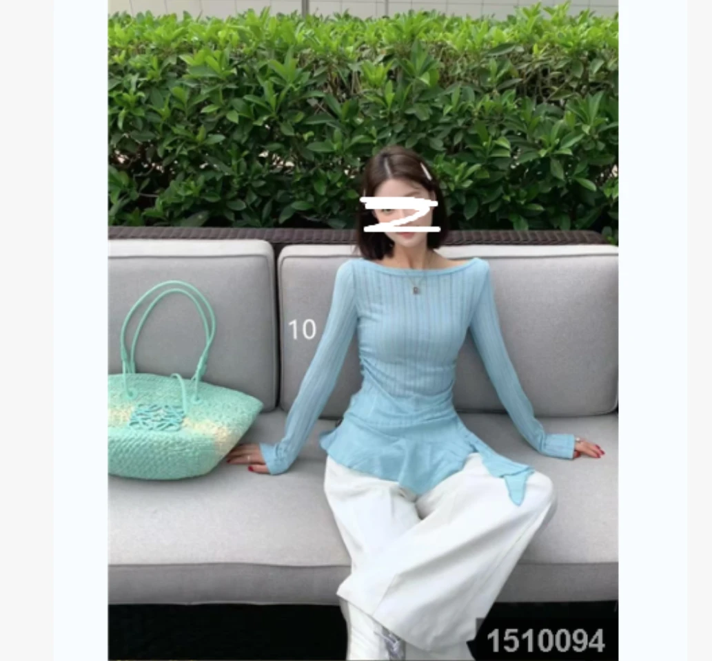 小妳XiaoNi———（春秋款不规则针织衫1510094）