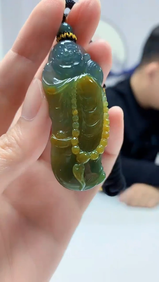 【闪购商品】定制翡翠未镶嵌4917zm-毛货挂件佛公232