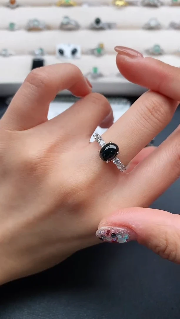 银S925镶嵌戒指翡翠2222222+8