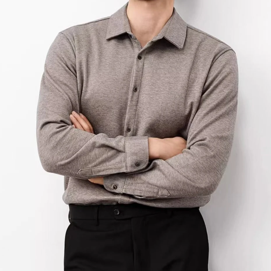 粉丝福利磨毛男士休闲衬衣百搭