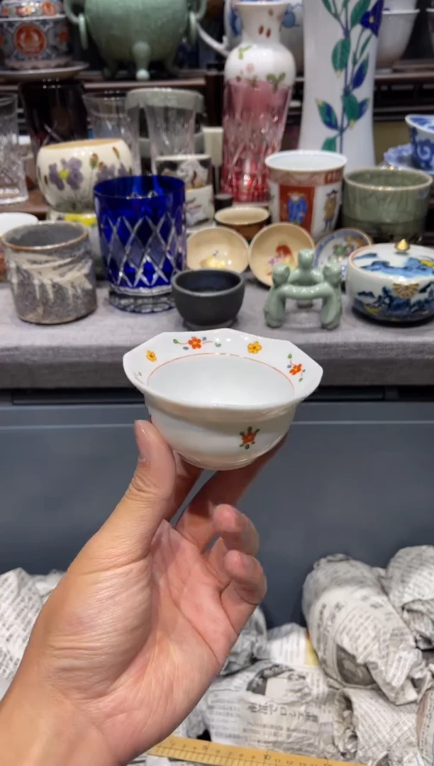 瓷片全新橘吉小钵