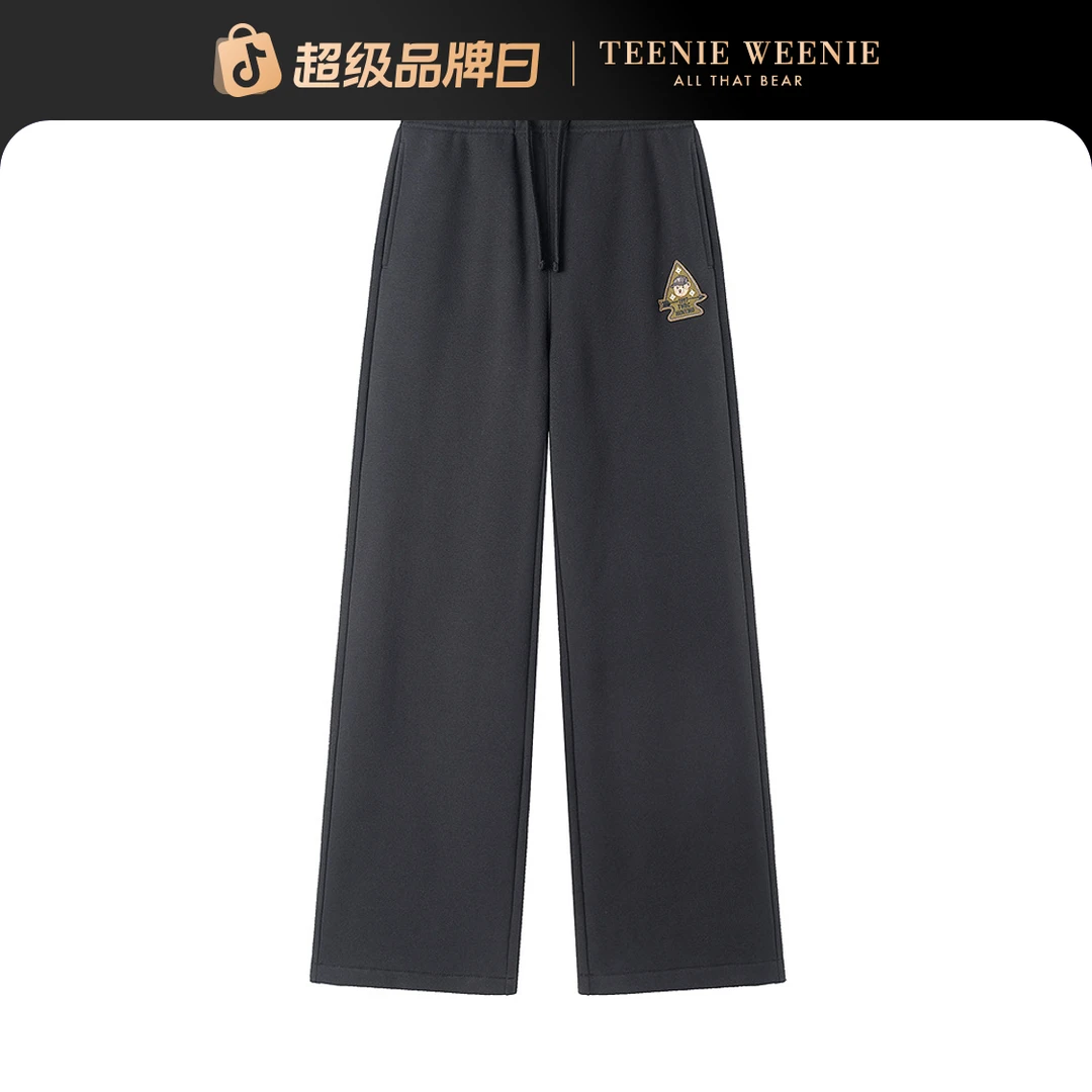 Teenie Weenie小熊直筒舒适基础美式休闲长裤宽松卫裤TNTM258T03N