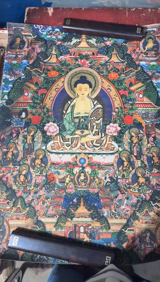 卷轴画龙妹的唐卡tk16