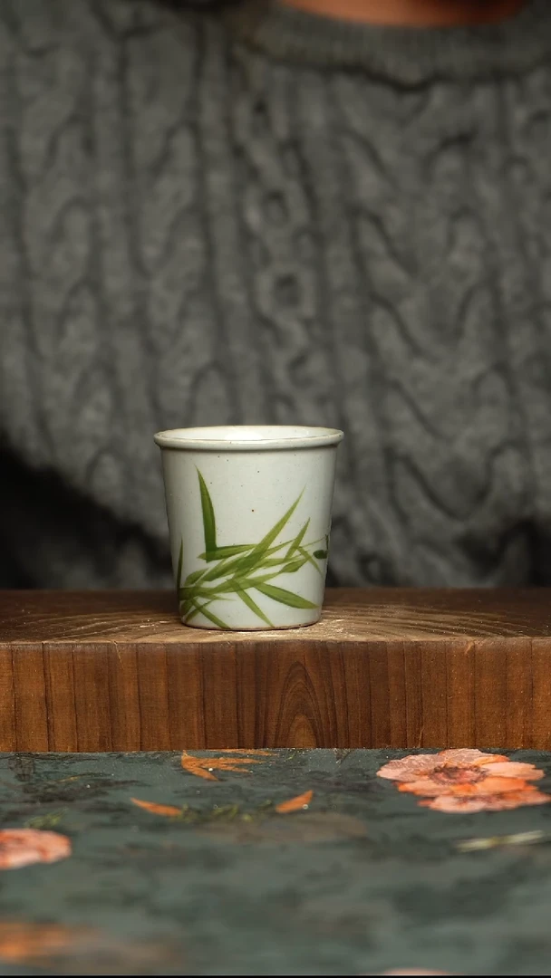 杯釉下彩手工手绘同款陶器