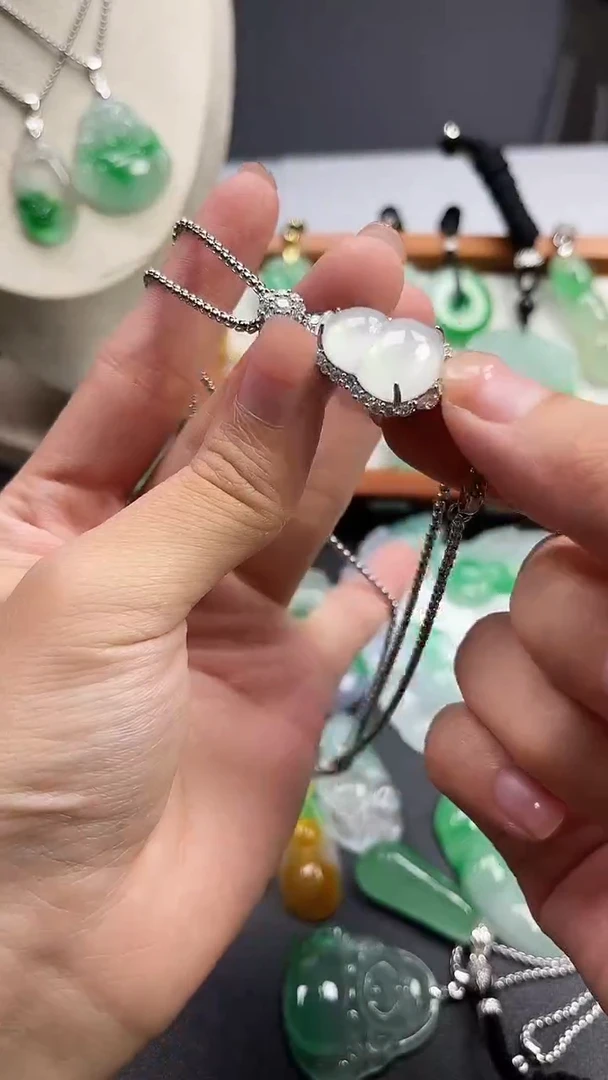 颈饰未镶嵌翡翠  所见即所得 一图一物