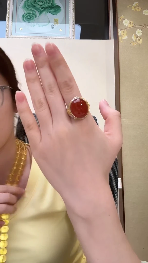未镶嵌南红玛瑙戒指戒指