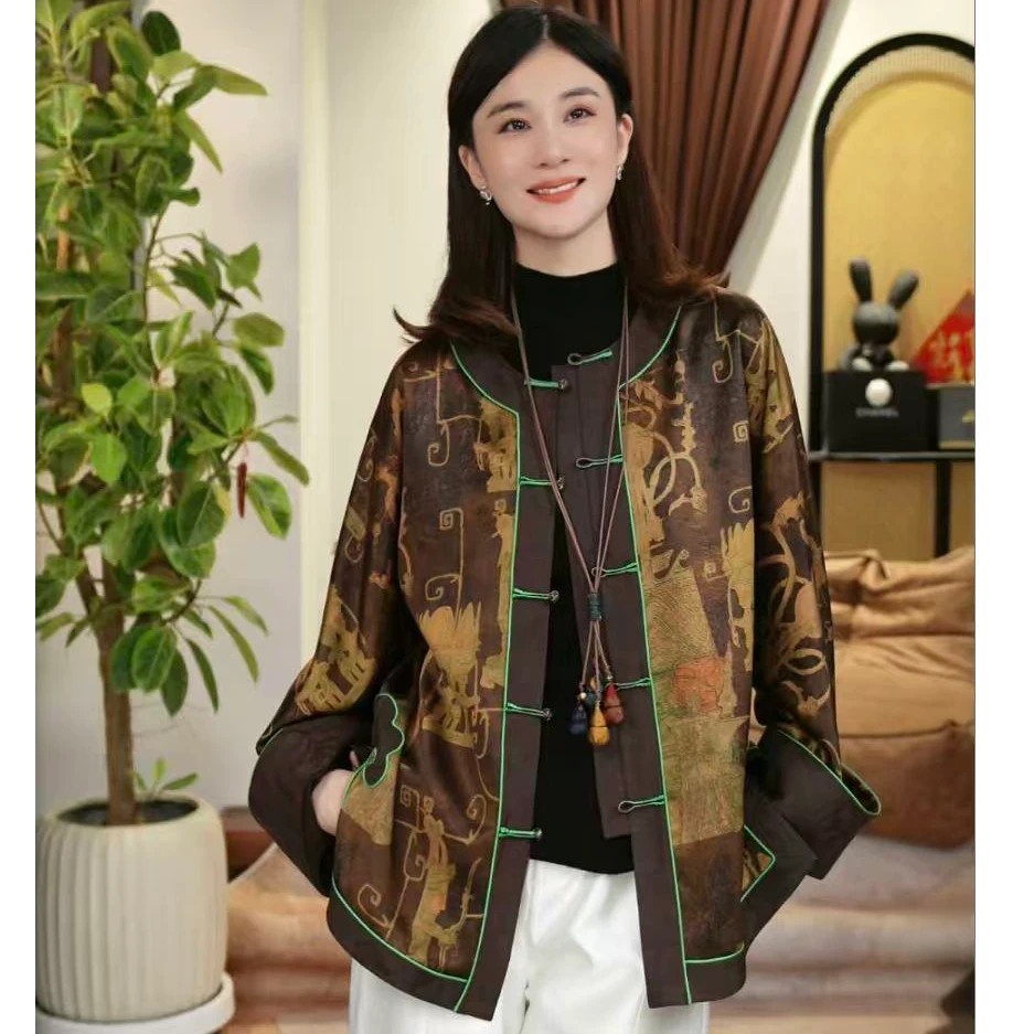 【玉洁定制】香云纱衬衫女秋新款上衣外套BQYJ25090051