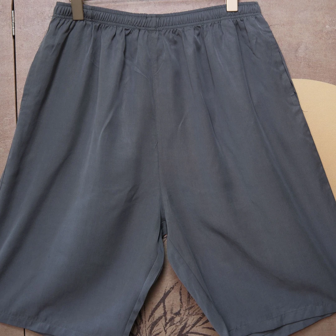 男士大短裤绢丝桑蚕丝可外穿 休闲裤运动百搭夏季薄款