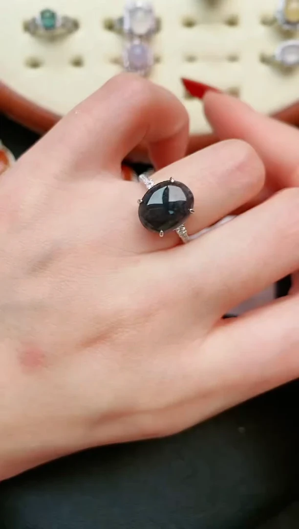 【闪购商品】翡翠戒指银S925镶嵌....