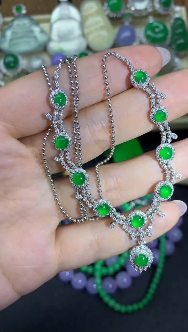 【闪购商品】翡翠颈饰18K金镶嵌448-中国好珍宝