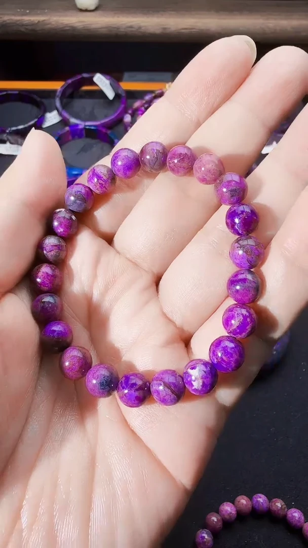 苏纪石（舒俱来）未镶嵌南非老矿手串卡9@多样性发其一