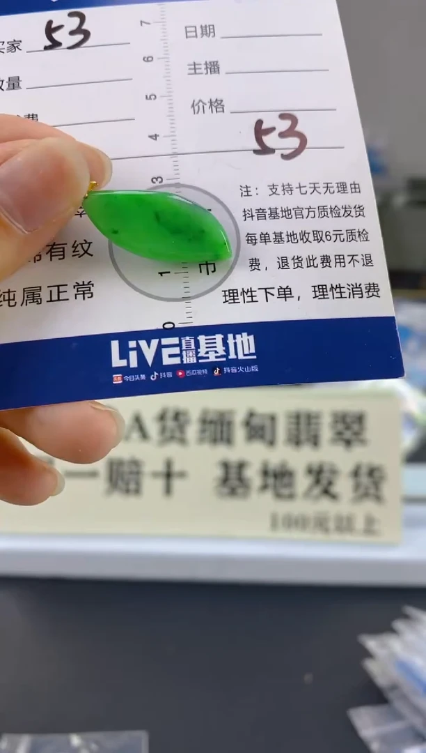 【闪购商品】翡翠颈饰18K金镶嵌天然A货翡翠