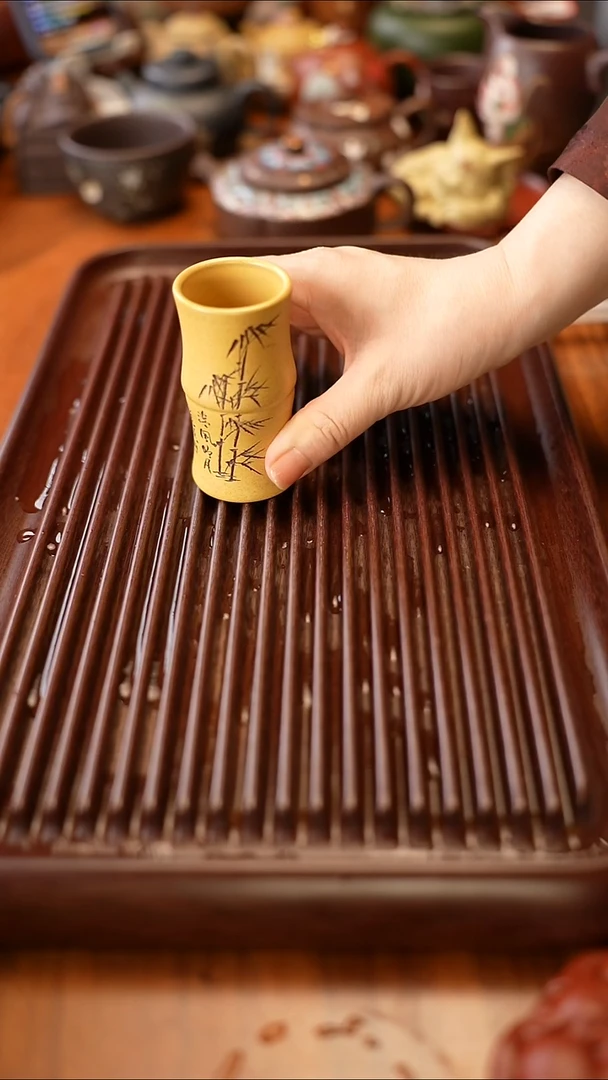 茶壶紫砂黄段竹节杯